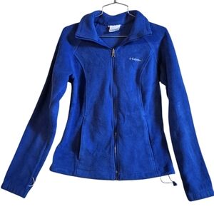 Columbia Large Womens Dark Royal Blue/Purple Fleece Zip Up Jacket